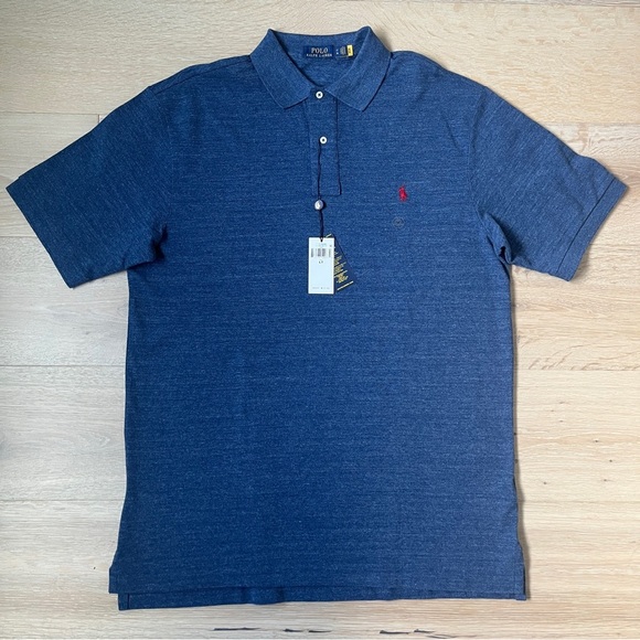 Polo Ralph Lauren Men's Iconic Mesh Polo Shirt Blue Big & Tall Size LT NWT *X23 - Picture 2 of 5